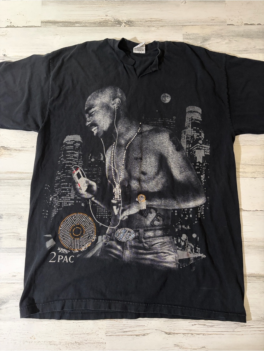 Vintage Black Graphic 2Pac Oversized Tee - Picture 2 of 11